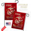 Polyester 18,5 x 13 po usmc 2 côtés drapeau de jardin