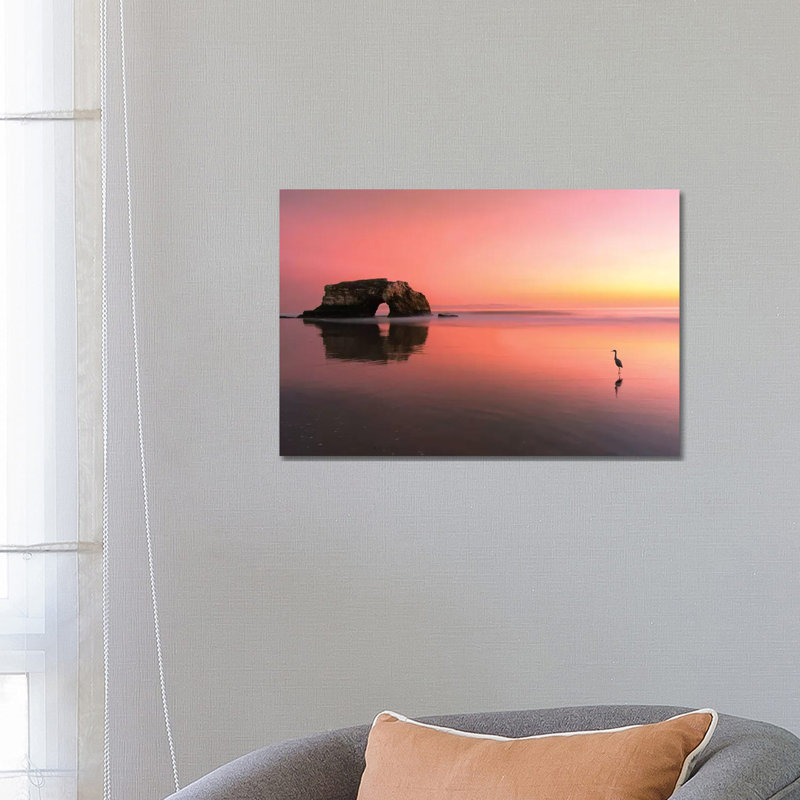 Sunset at the Natural Bridge-2 1 Piece Wall Art on Canvas, 45.72cm H x 66.04cm W x 1.91cm D, Wrapped Canvas
