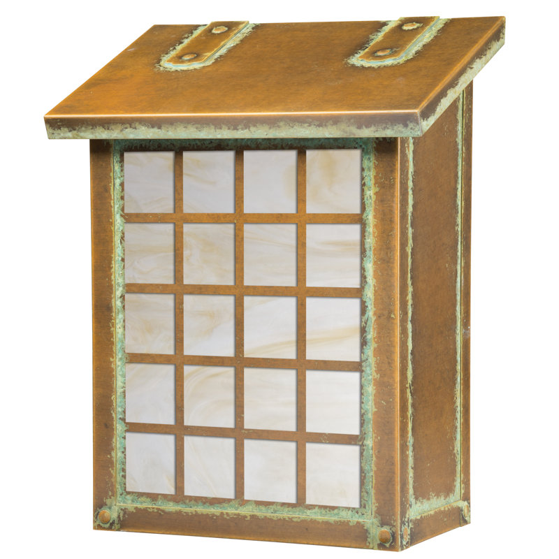 Boîte aux lettres murale Carlo, Vert nouveau, Or irisé