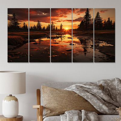Canada Sunset Bliss Cities & Countries Wall Decor on Metal