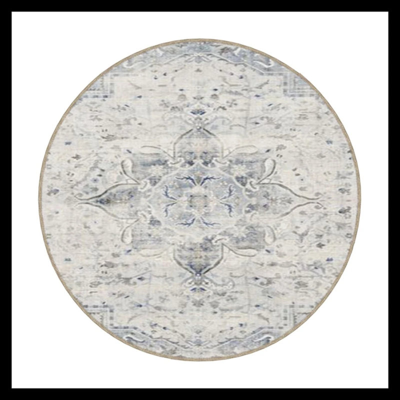 Base tissée lavable à motif étoile traditionnelle et tapis décoratif Star, Tapis de couloir 3 pi 4 po x 9 pi 11 po