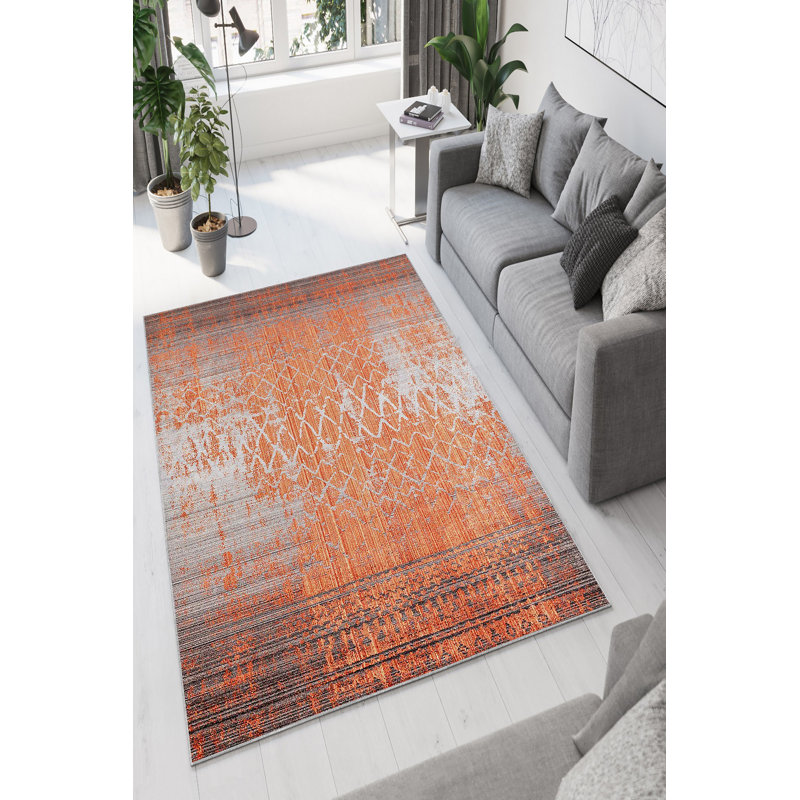Stylish Hall Carpet (3.3 x 6.6 ft), 100% Polyester, 650 g/m² | Antibacterial, Eco-Friendly, Non-Slip PVC Dot Underside, 0.2 in Pile Height | Machine Washable, Perfect for Living Rooms & Entryways, Durable & Easy Care