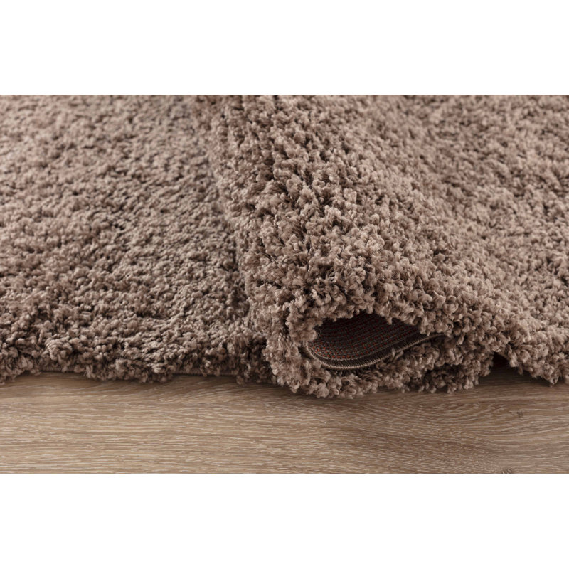 Esterly Shaggy Brown Rug, Rectangle 160 x 230cm