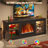 63" Fireplace TV Stand with Remote Control 23" Electric Fireplace Heater, LED Lighting, Timer, Over Heat Protection-1006076252
