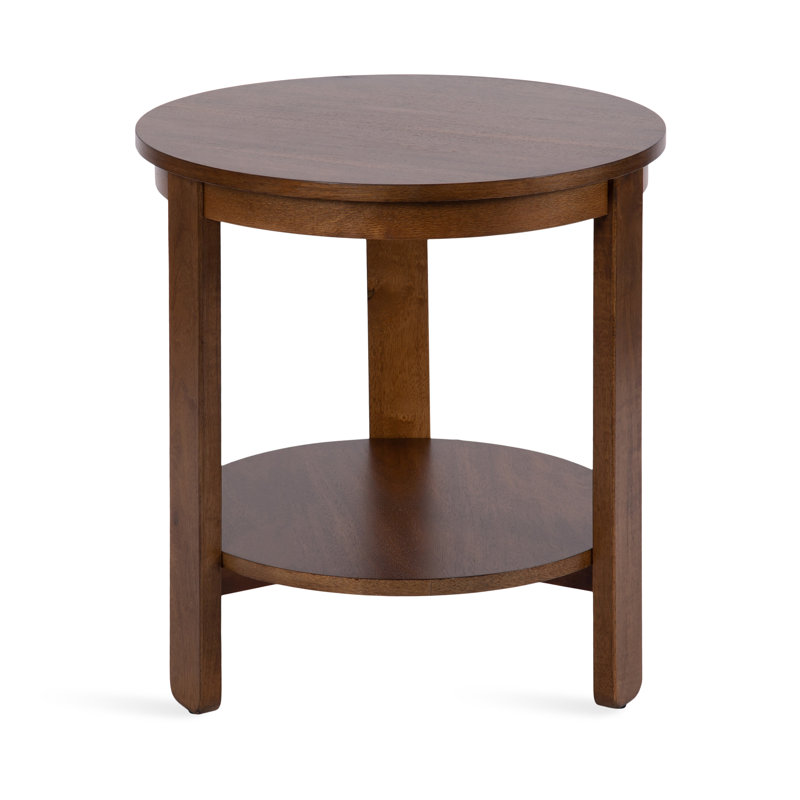 Table d'appoint Aamnah, Noyer brun, H 24 po x l 22 po x P 22 po