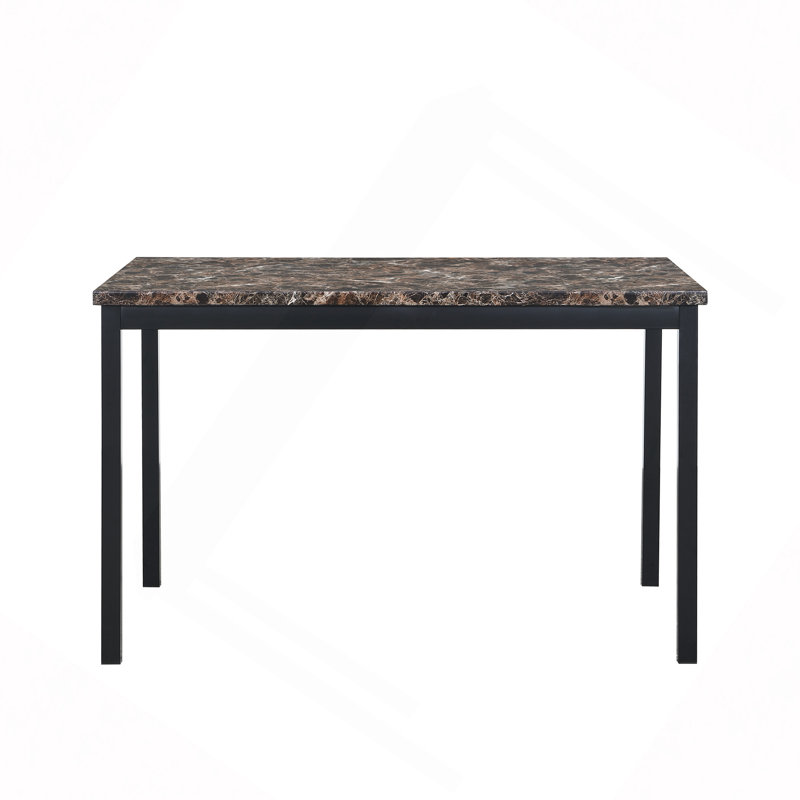 Faux Marble Top Metal Frame Table