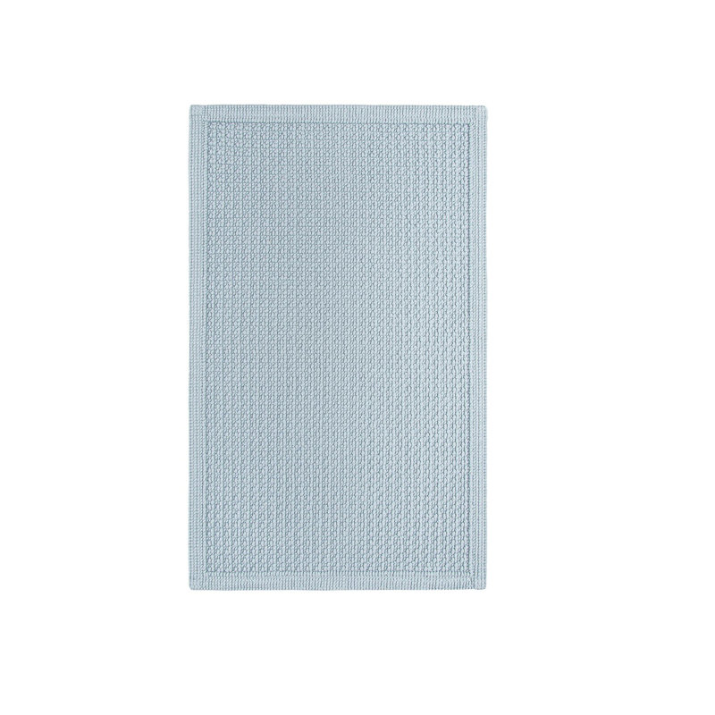 Be Vegan Geometric Bath Mat, Sea Mist
