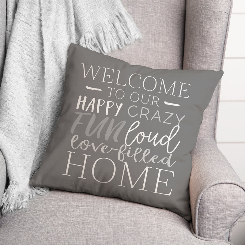 Coussin décoratif intérieur / extérieur en polyester , H 18 po x l 18 po, Gris