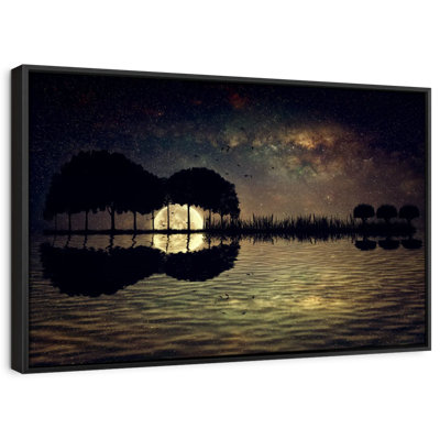 " Guitar Island Moonlight Wall Art "