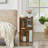 Brown Nightstand with 3 Open Shelves, Small Bedside Table with Cube Storage-29918263