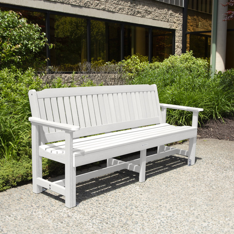Banc de jardin en plastique Lunz, Blanc