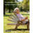 Outdoor Chaise Lounge Chair, All Weather HIPS Patio Lounge Chair with Cup Holder and Armrest for Outside, Beach, Pool, Deck, Teak-1359443784