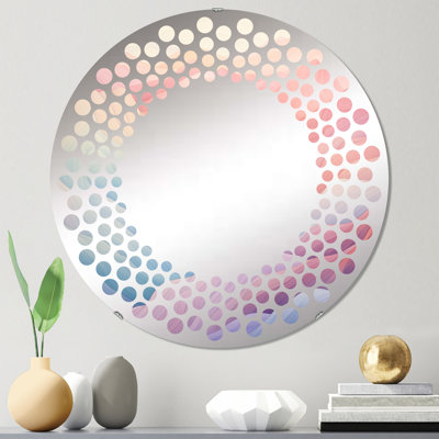 Miroir mural à pois Majestic Mountain Views II - MIR116464-Round