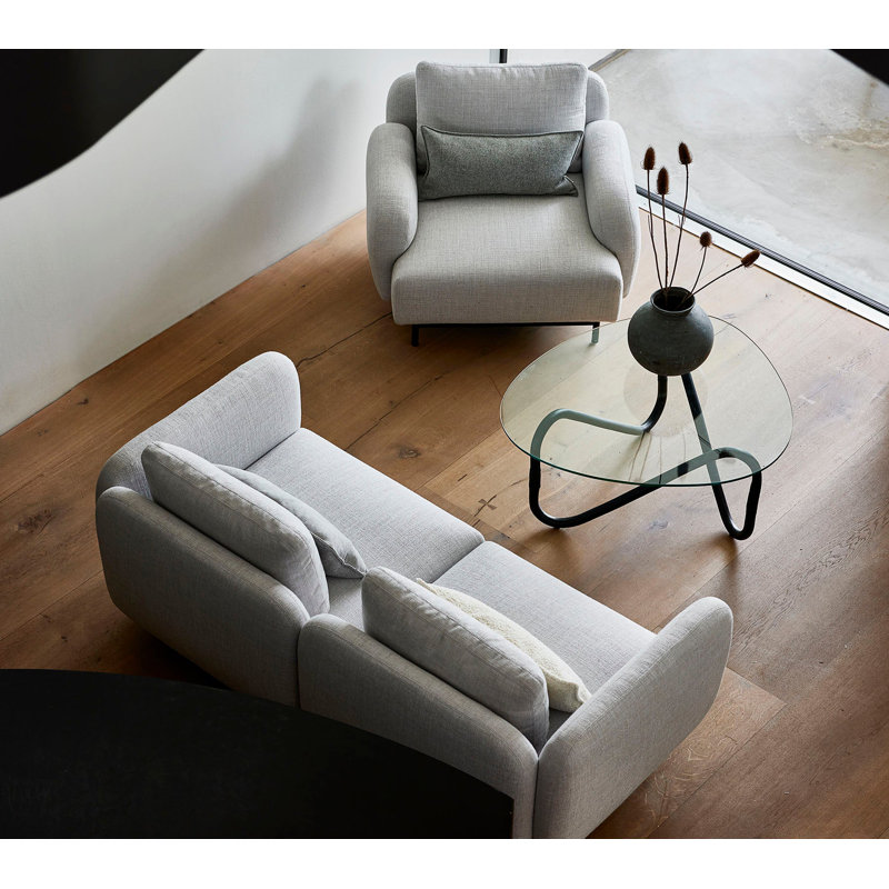 Aura Lounge Chair W/Low Armrest, Light Gray