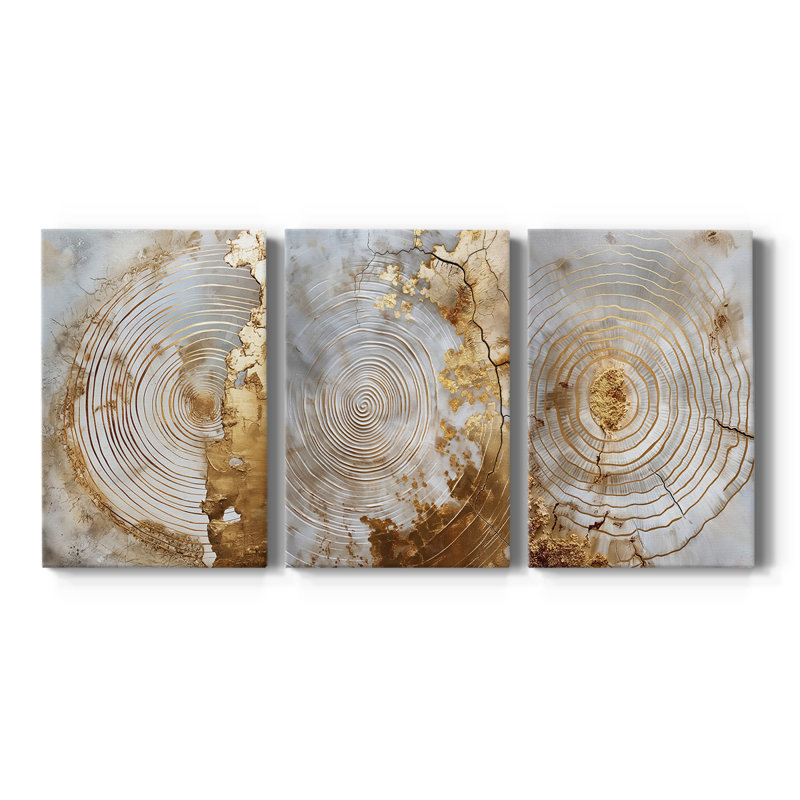 ABSTRACT Series CLxxi - Toile tendue sur mesure - 3 pièces, H 12 po x l 24 po
