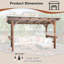 Pavillon de jardin pergola en bois 13 'x 6,5' avec toit en métal et ampoules et comptoirs de bar