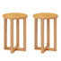 Bittencourt Solid Wood Cross Legs Side Table Set