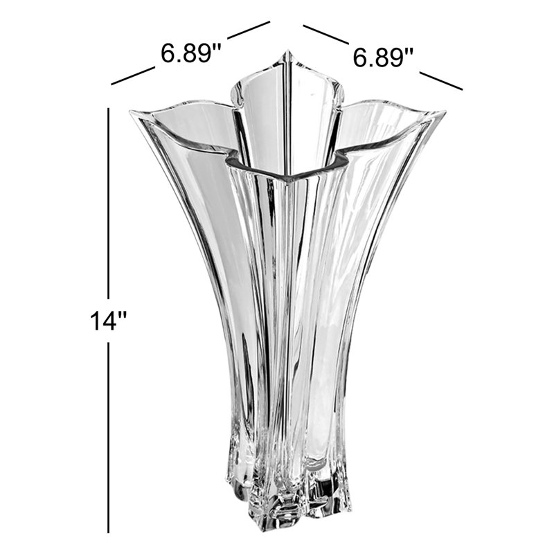 Vase en cristal Mikasa Florale, 14 pouces