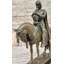 Statue de bronze du chevalier en armure à cheval du roi Arthur 15 po x 12 po