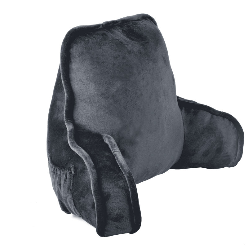 Supersoft Bedrest Pillow Cover & Insert, Gun Metal
