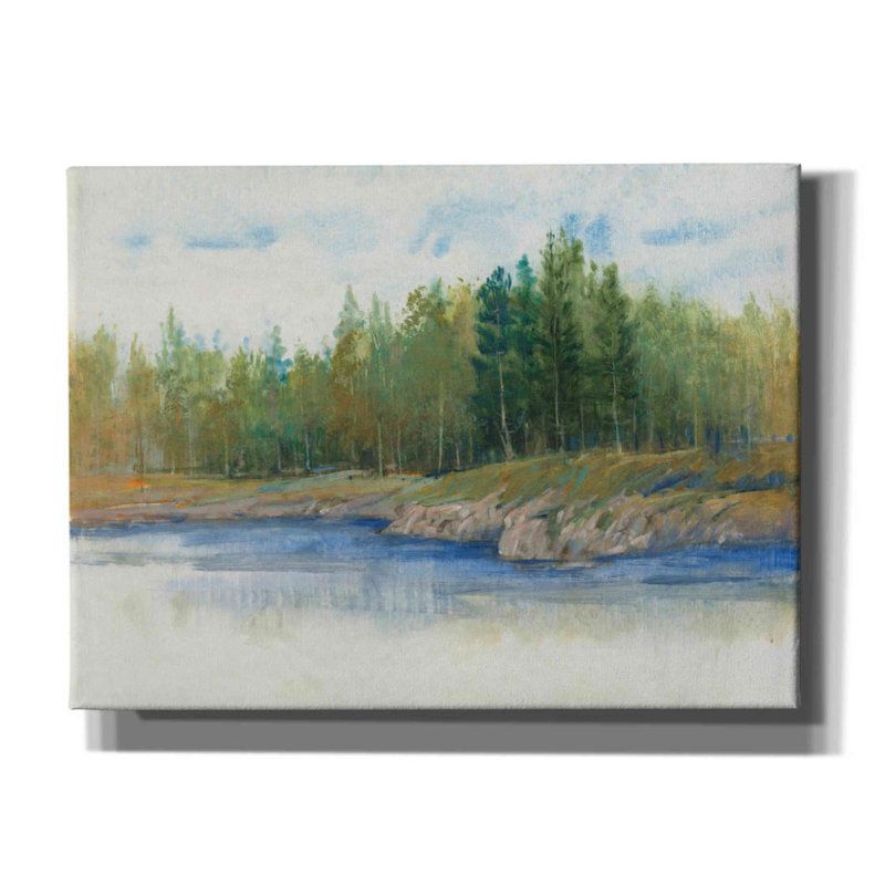 «From the Banks II» par Tim O'toole, art mural sur toile, H 40 po x l 54 po x P 1,5 po