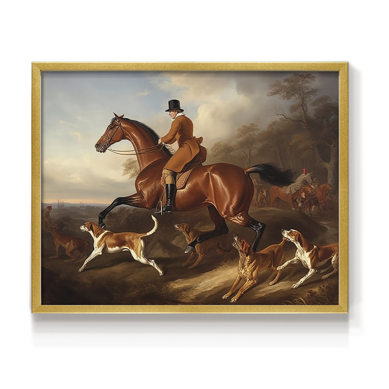 Faune - XCII - Reproduction encadrée - Restickable, H 16 po x l 20 po, Doré