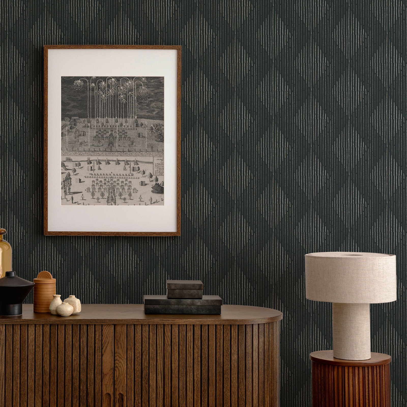Organic Self-Adhesive Wallpaper Roll, Black, Non-pasted, Paper