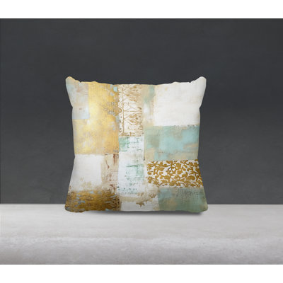 Blois Abstract Spun Polyester Indoor/Outdoor Reversible Throw Pillow