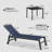 Outdoor Metal Chaise Lounge with Table-1675450434