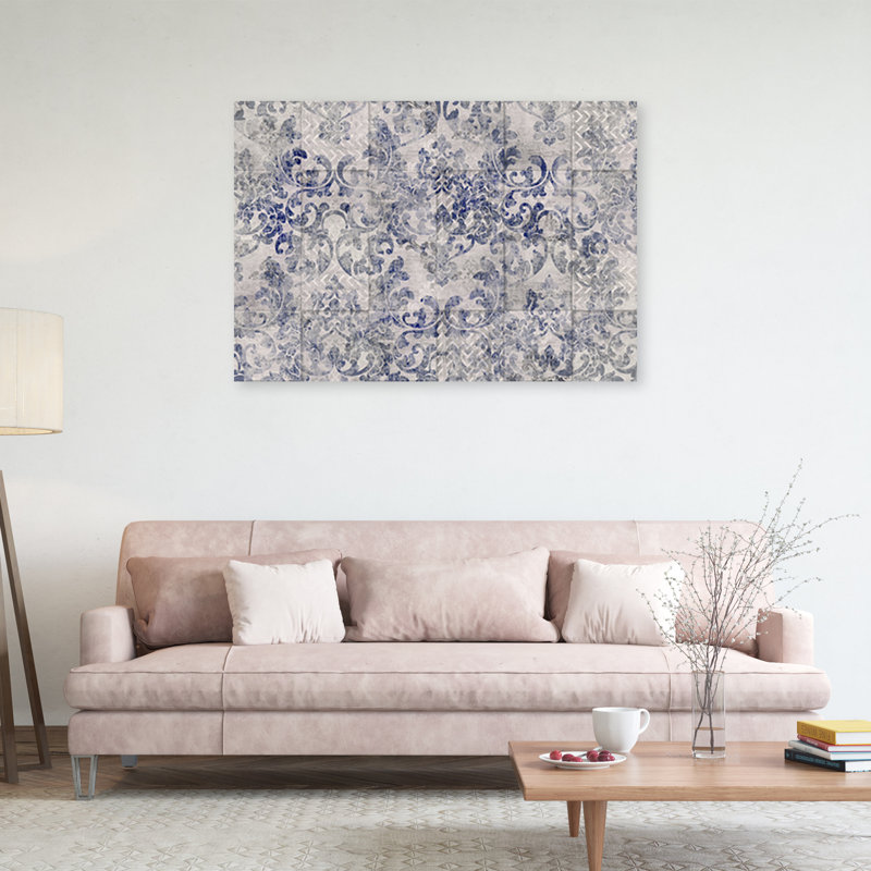 Blue Mosaic - Wrapped Canvas Print, 70cm H x 100cm W
