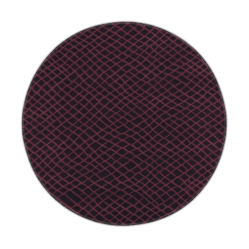 Tapis mauve intérieur et extérieur Trellis, Rond 5 pi