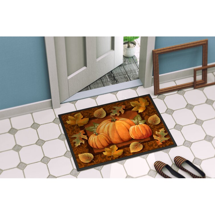 Black Pumpkins Door Mat - Non-slip Floor Mats Indoor Outdoor