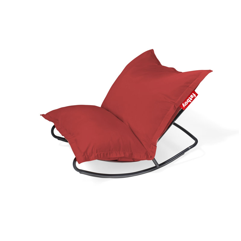Original Slim Outdoor Bean Bag Chair + Rock 'n Roll Rocker Bundle, Red