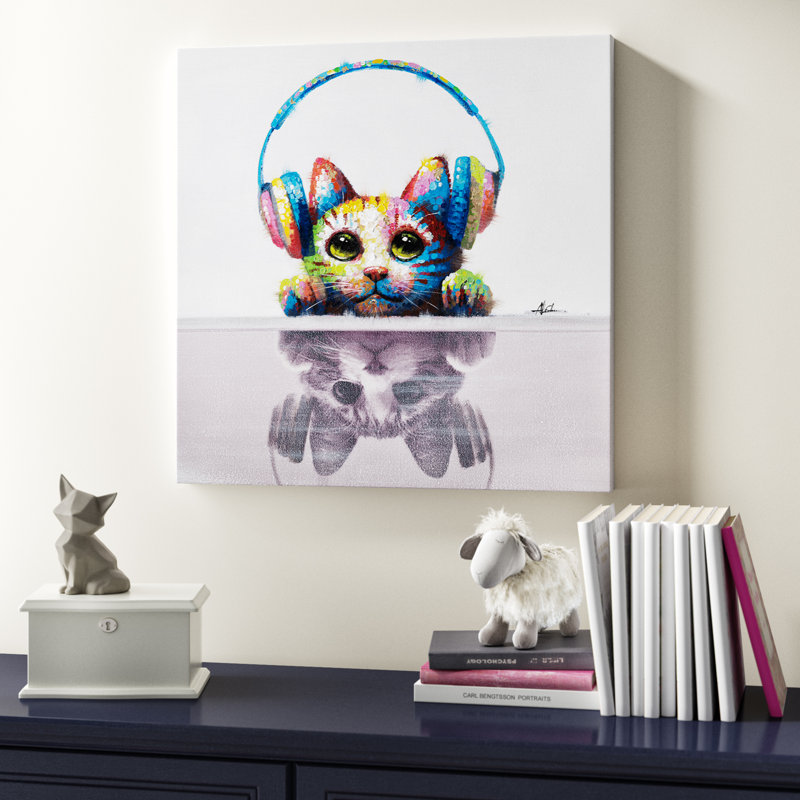 «Koski Cat Beats», peinture sur toile tendue