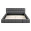 Grand lit plateforme tapissier avec tissu épais, lit au sol avec structure solide, gris-255012503