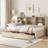 Bed Frame With Side Bookshelves, Two Drawers, And Built-In USB Port-1627723563