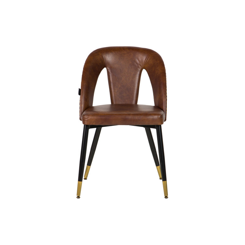 111.76cm H Upholstered Side Chair in Brown