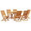 6 - Person Wood Patio Dining Set with Rectangular Table