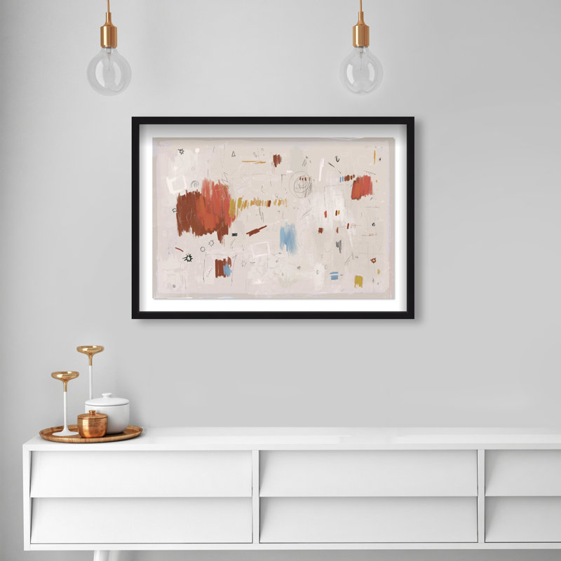 Expression Wall Shadowbox Abstract Print by Oliver Gal, Black Frame, 15 x 10, 25.5"H x 37.5"W, Black Frame