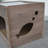 PetPals 15" Cat House with Fish Details and Scratcher Board