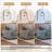3 - Piece Upholstered Light Gray Faux Rabbit Fur Flannel Modular Sectional Sofa with Armrests & Throw Pillows-1424484372