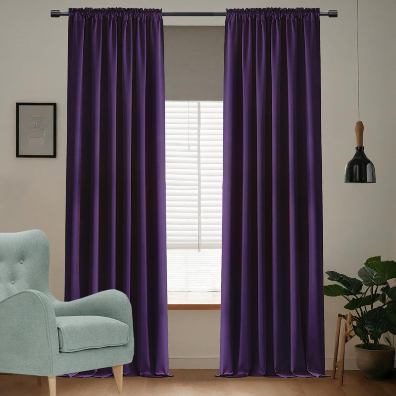 Room Darkening Curtains,2 Panels Set, 52" W x 90" L