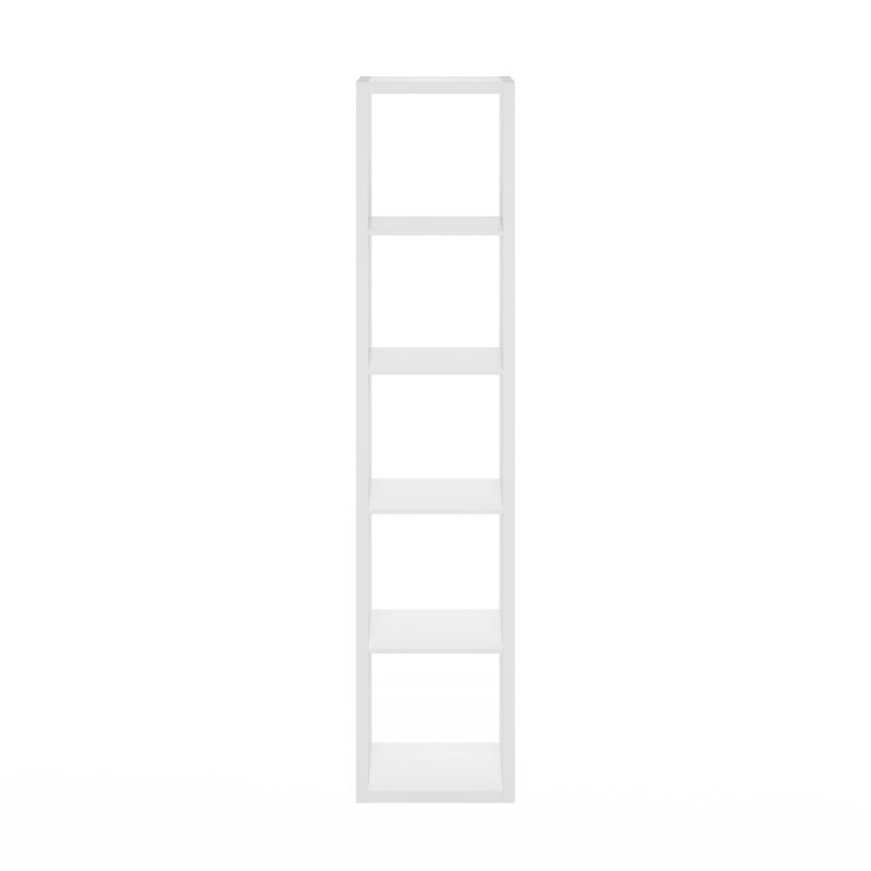 Organisateur de rangement Ebern Designs Darrington, Blanc, (5 feuilles) H 71,93 po x l 15,87 po x P 14,57 po