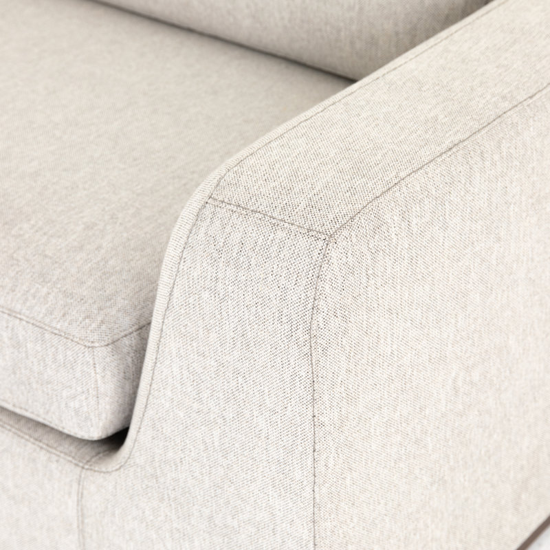 Colt Modular Chaise Sectional, Left Hand Facing, Aldred Silver Polyester Blend