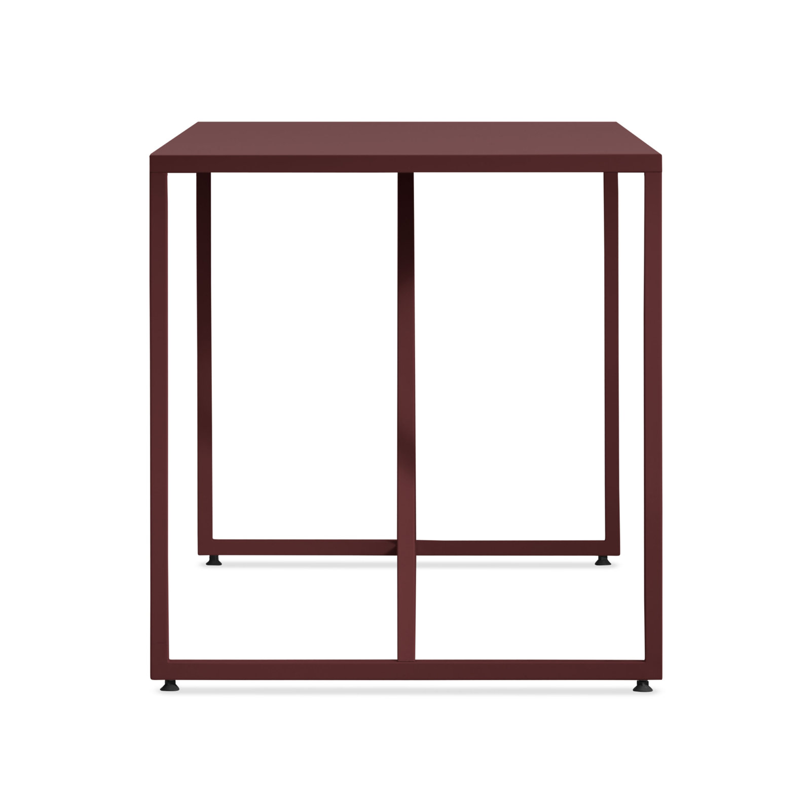 Strut Dining Table, 28" W x 56" L, Standard (29" Height), Rust
