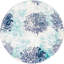 Tapis bleu turquoise à motif animalier Orason-411264680