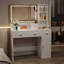 Dressing Table With LED 3-Colour Illuminated Mirror And Power Outlet-1892567955