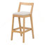 Ensemble de 2 tabourets d'intérieur en bois d'hévéa avec sièges rembourrés confortables et dossiers ergonomiques pour divers espaces-1671899921
