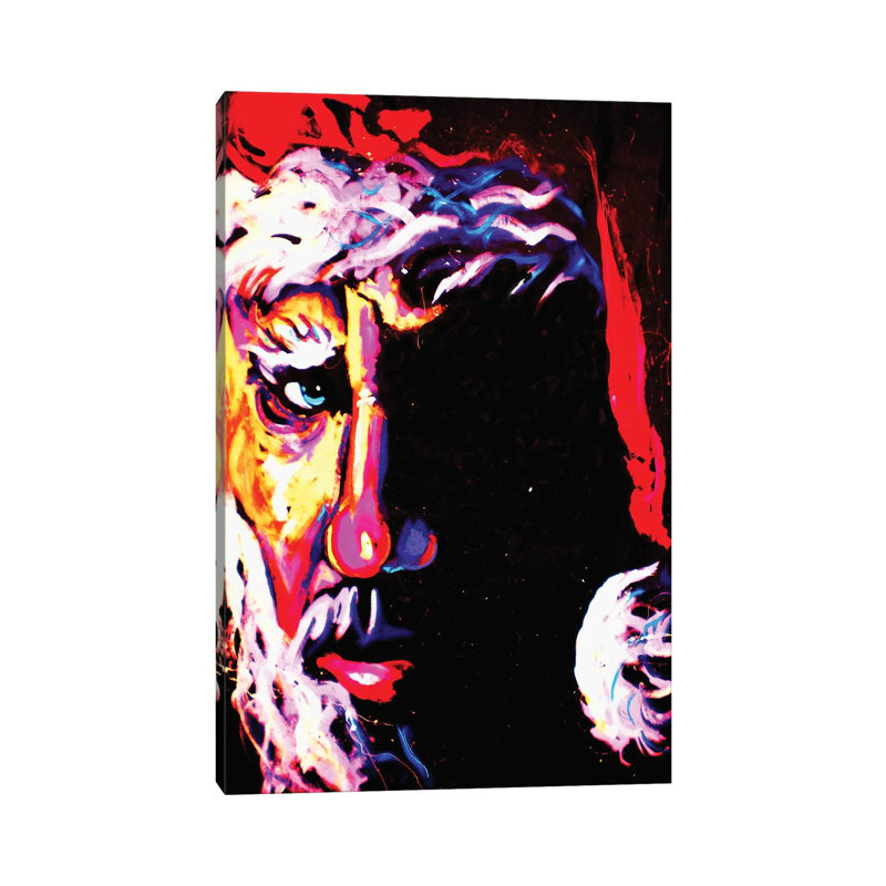 Santa by Rock Demarco - Wrapped Canvas Painting, 20.32 cm H x 30.48 cm W