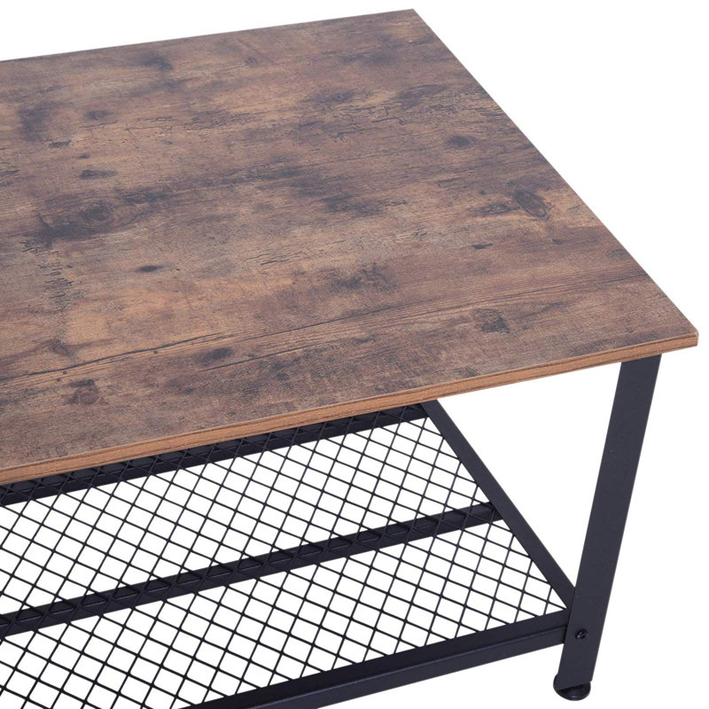 Table basse Tobey, Grain de bois rétro